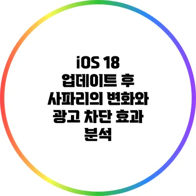 iOS 18 업데이트 후 사파리의 변화와 광고 차단 효과 분석