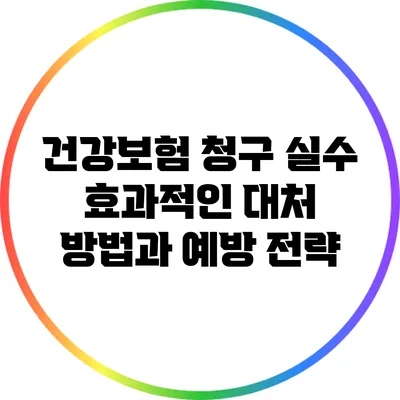 건강보험 청구 실수: 효과적인 대처 방법과 예방 전략