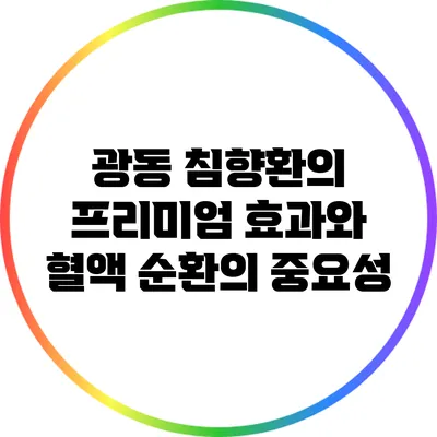 광동 침향환의 프리미엄 효과와 혈액 순환의 중요성