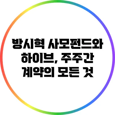 방시혁 사모펀드와 하이브, 주주간 계약의 모든 것