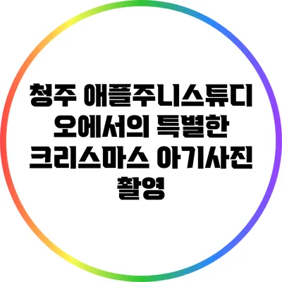 청주 애플주니스튜디오에서의 특별한 크리스마스 아기사진 촬영
