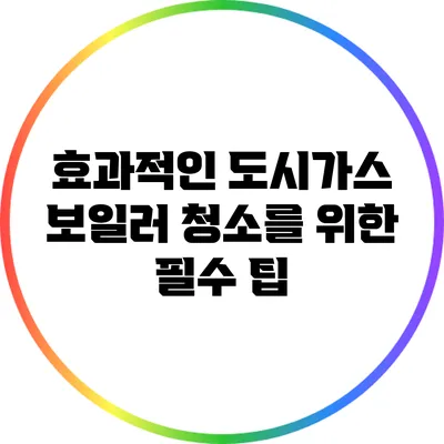 효과적인 도시가스 보일러 청소를 위한 필수 팁