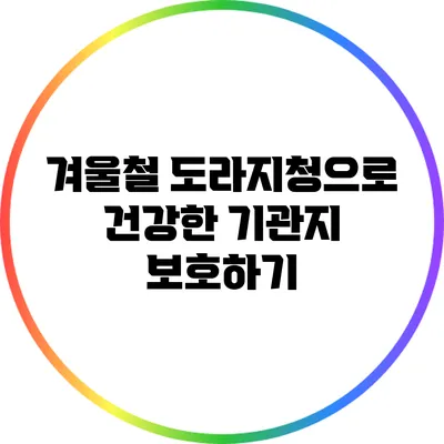 겨울철 도라지청으로 건강한 기관지 보호하기
