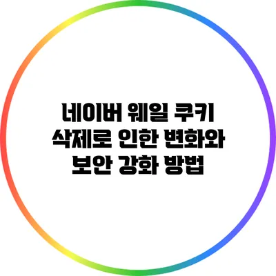 네이버 웨일 쿠키 삭제로 인한 변화와 보안 강화 방법