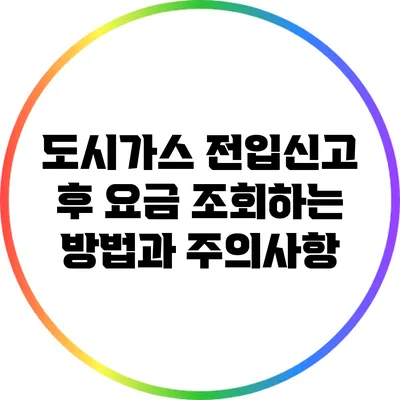 도시가스 전입신고 후 요금 조회하는 방법과 주의사항