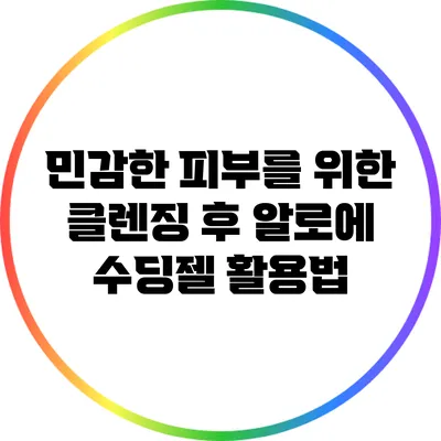 민감한 피부를 위한 클렌징 후 알로에 수딩젤 활용법