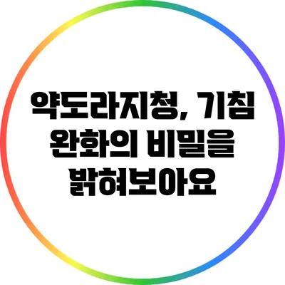 약도라지청, 기침 완화의 비밀을 밝혀보아요