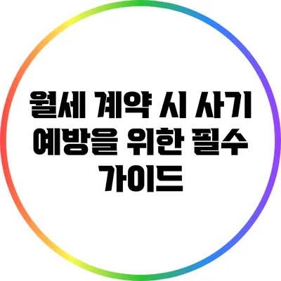 월세 계약 시 사기 예방을 위한 필수 가이드